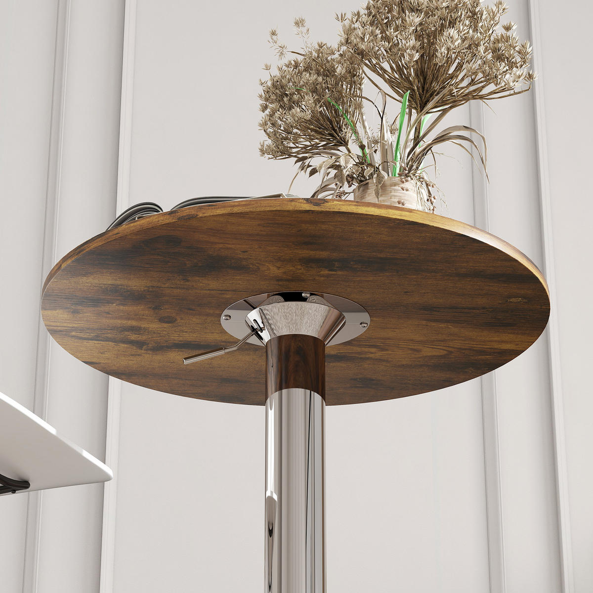 BARTISCH Braun Höhenverstellbar Ø 60 cm - Braun, Metall (60/60/93cm) - PANGIVO