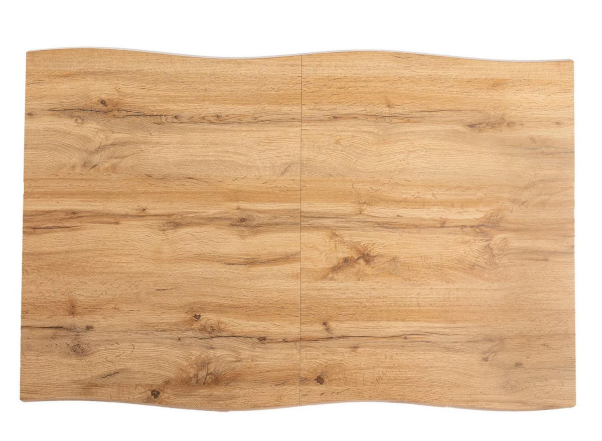 ESSTISCH Fresno Eiche Artisan / Schwarz 150-210 / 90 / 76cm - Eichefarben/Schwarz, Holz/Holzwerkstoff (90/150/76cm) - Feldmann-Wohnen