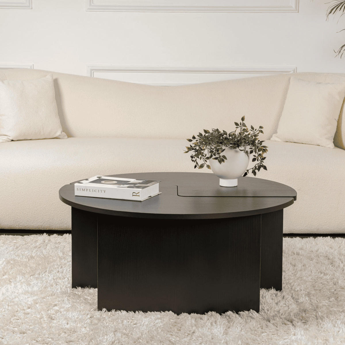 COUCHTISCH (2er-Set) moira 90/90/41 cm - Schwarz, Holzwerkstoff (90/90/41cm) - Calicosy