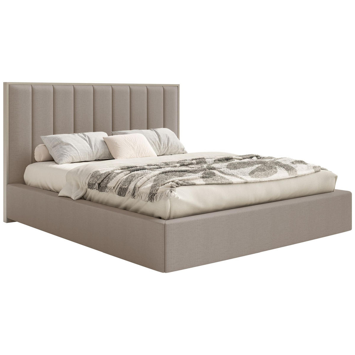 POLSTERBETT Togents Braun mit Chenillebezug und LED, 140x200 cm - Braun, Textil (140/200cm) - Selsey