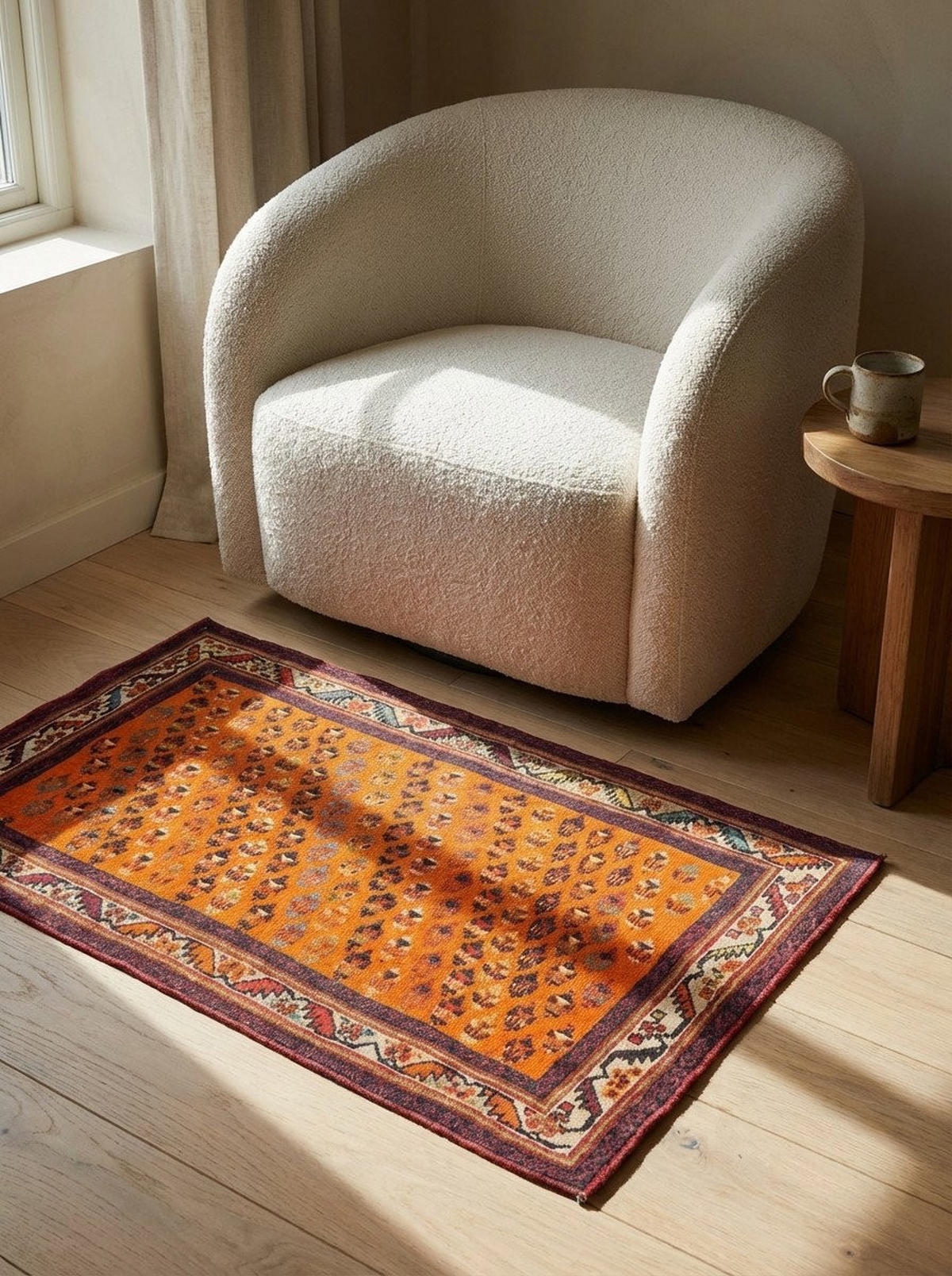 TEPPICH Gashgai Orange 57/97 cm Schurwolle - Orange, Textil (97/57cm) - Looma