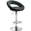 BARHOCKER Samt schwarz - Chromfarben/Schwarz, Textil/Metall (53/80/47cm) - CLP