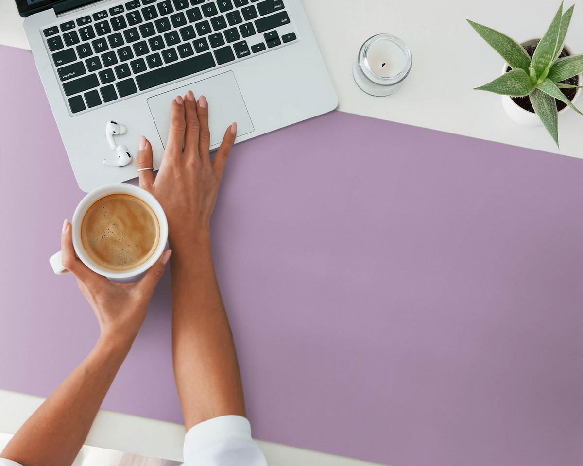 SCHREIBTISCHUNTERLAGE 120x60 cm Violett - Violett, Kunststoff (1.6/120/60cm) - Wallfluent