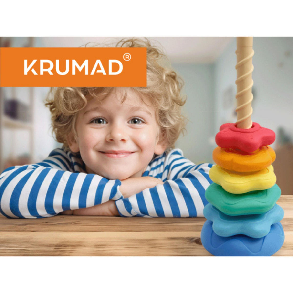 STAPELTURM Kinder Lernspielzeug Baby - Multicolor, Kunststoff (5/5cm) - KRUMAD