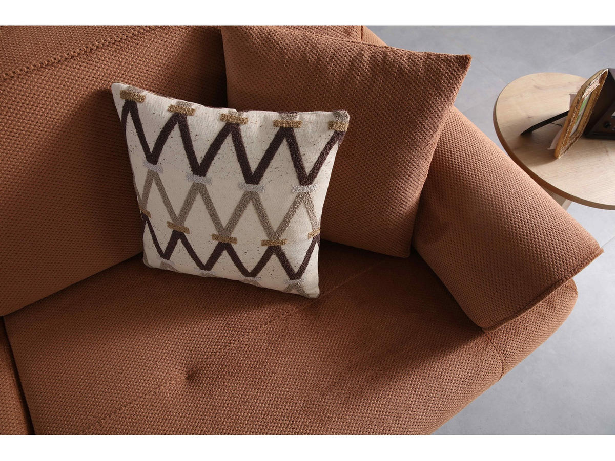SOFA Selva 3-Sitzer Beige - Beige, Holz/Textil (245/85/85cm)