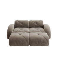 2-SITZER 204 x 171 x 76 cm Rutschfest - Taupe, Textil (171/76/204cm) - Raelunyi