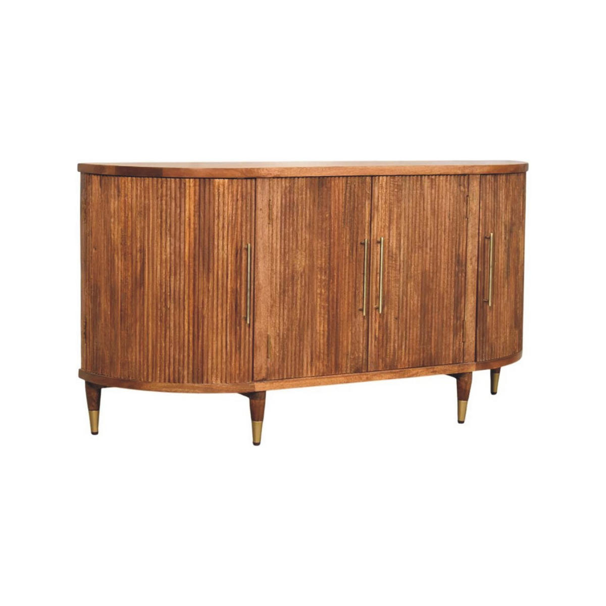 SIDEBOARD mit Amber-Eichen-Finish, 4 Türen, 6 Innenablagen, geröstetes Braun. - Braun, Holz (150/78/40cm) - Artisan Furniture
