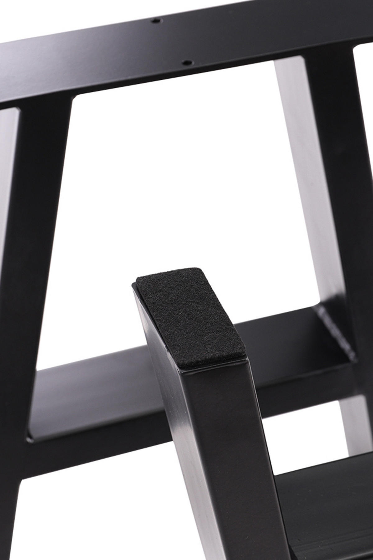 TISCHBEINE 2-tlg Set 40-cm hohe trapezförmige aus Eisen in Schwarz 35 x 7 x 40 cm - Schwarz, Metall (35/40/7cm) - Livingandhome