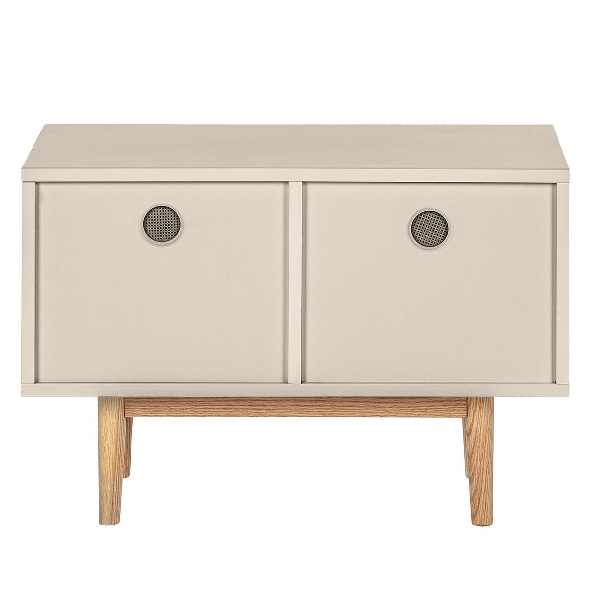 SCHUHKOMMODE - Taupe, Eichenholz/Holz (76/52/37cm) - home24