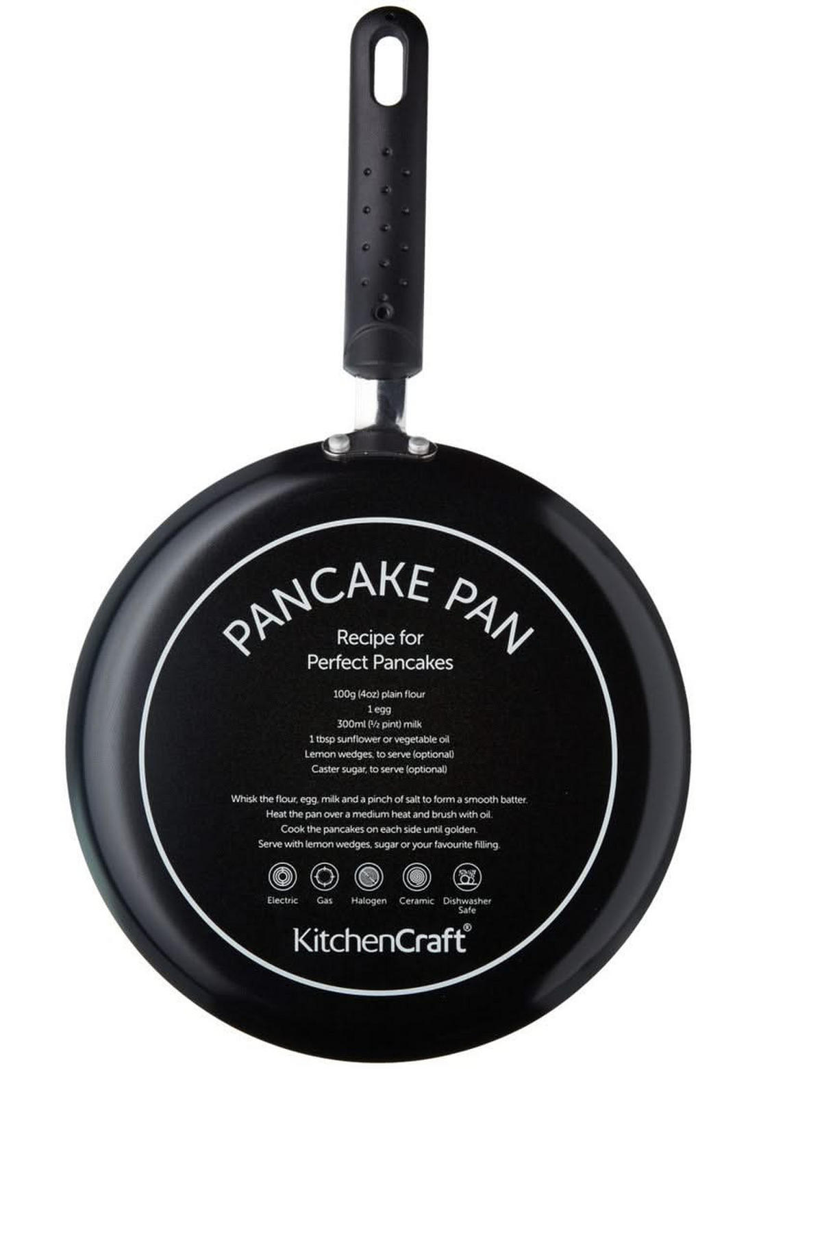 PFANNKUCHENPFANNE ø 24 cm - Standard-Antihaftbeschichtung - Schwarz, Metall (24cm)