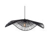 HANGELAMPE Sombra 80/80/19 cm - Schwarz, Naturmaterialien (80/80/19cm) - Leitmotiv