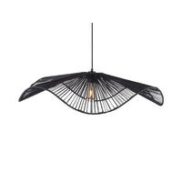 HANGELAMPE Sombra 80/80/19 cm - Schwarz, Naturmaterialien (80/80/19cm) - Leitmotiv