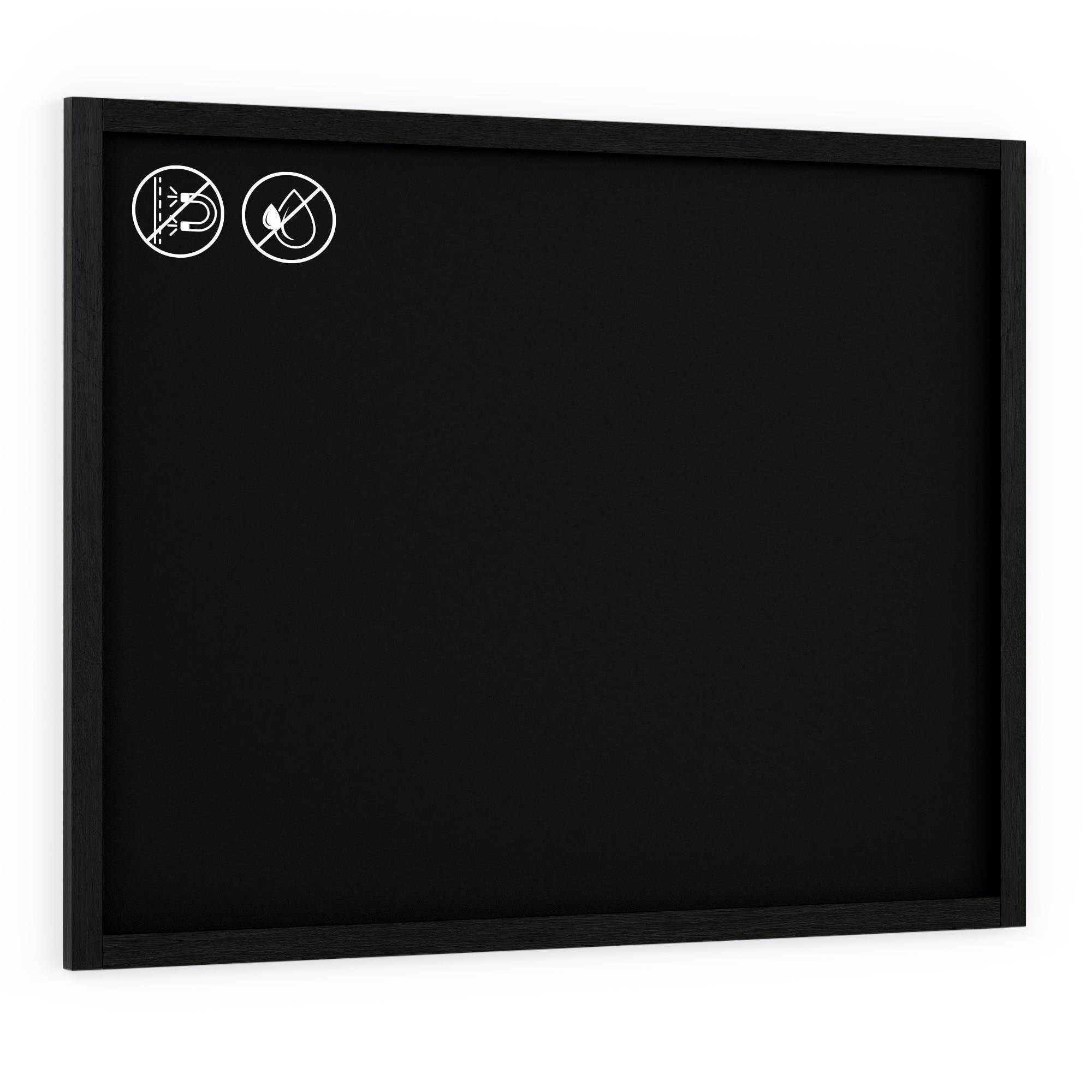 KREIDETAFEL mit Schwarz Holzrahmen 120x90cm - Schwarz, Holz (120/90/2cm) - ALLboards