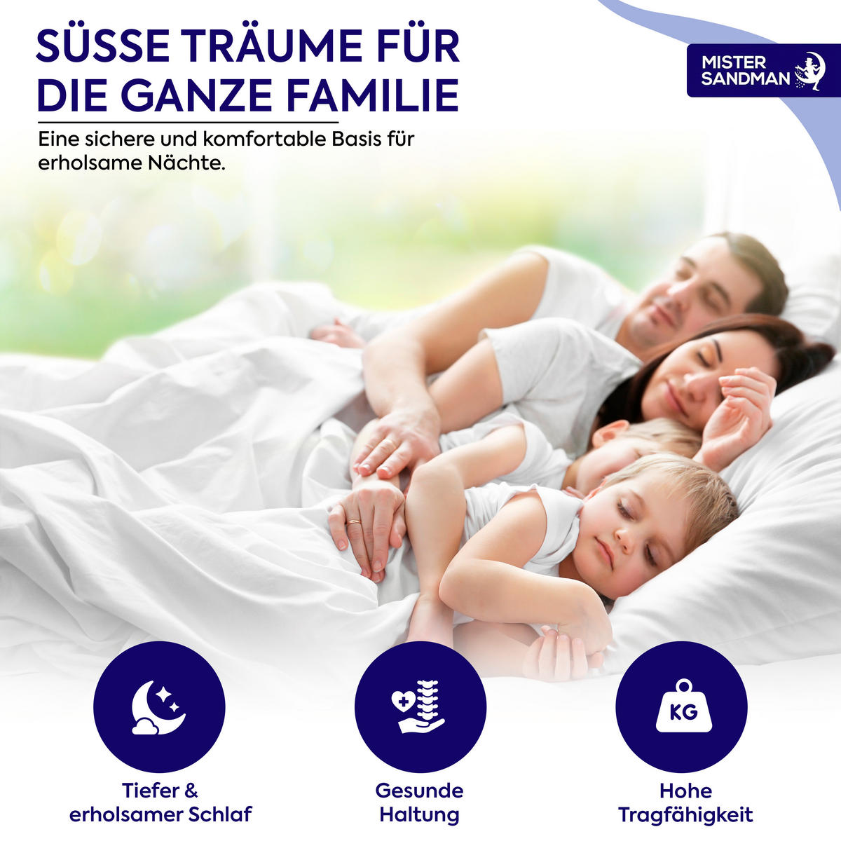 LATTENROST ErgoFlex 90x200 7-Zonen mit verstellbarem Kopfteil - Eschefarben/Buchefarben, Holz (90/200cm) - Mister Sandman