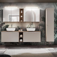 BADMÖBEL-SET 12-TLG. Puebla-56 - Beige, Holzwerkstoff (225/200/46cm) - Lomado