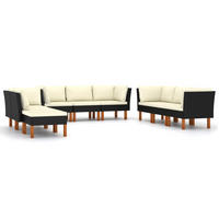 GARTENSET Reichard 9-teilig - Schwarz, Metall - Nettlife