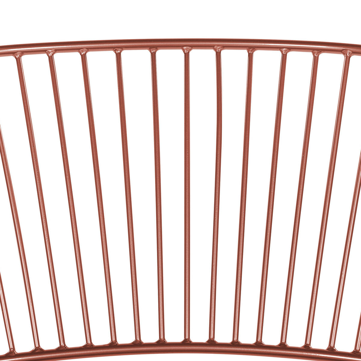 METALLSTUHL 2er-Set Kupfer Rigby - Rotbraun, Textil/Metall (54/77/49cm) - Beliani