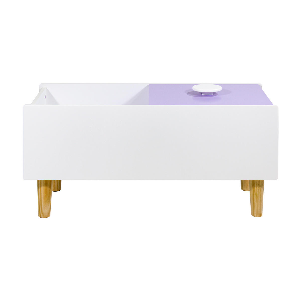 KINDER-AUFBEWAHRUNGSTRUHE Weiß Lila 80/35/37,5 - Weiß, Holz (80/38/35cm) - Mobili Rebecca