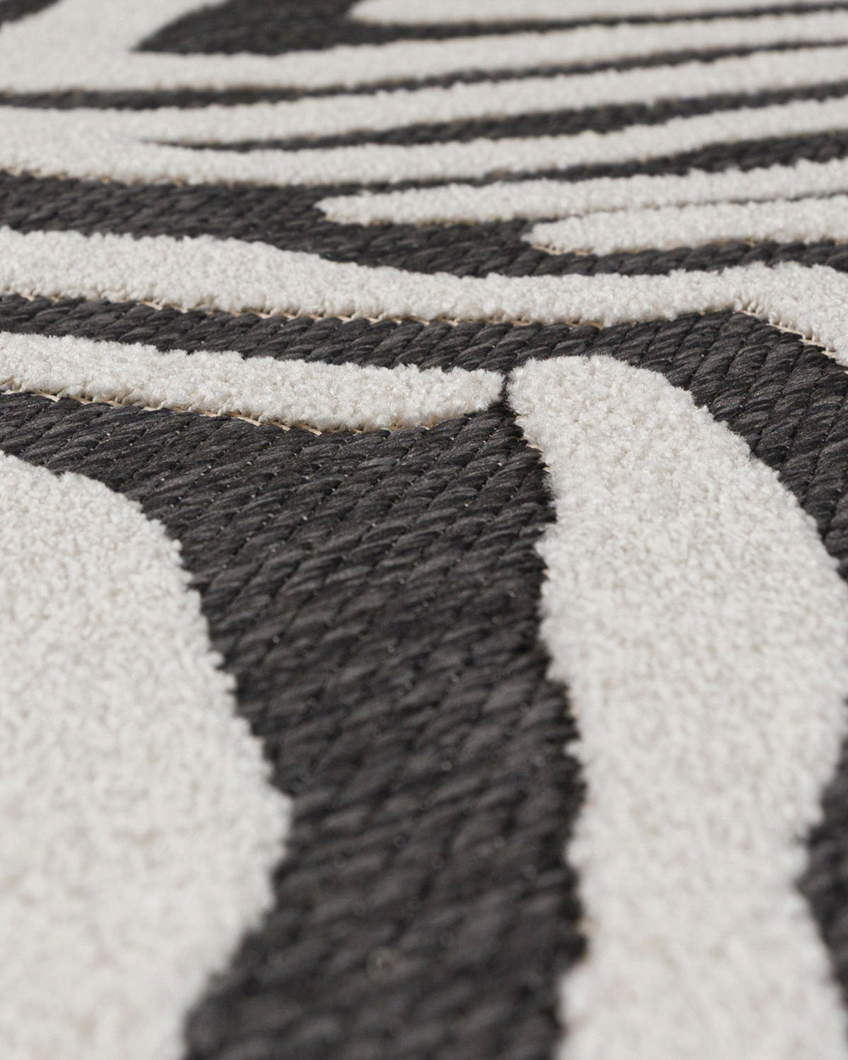 KOBEREC pieskový čierny béžový - 120 x 170 cm - čierna/piesková, textil (120/170cm) - Mazovia
