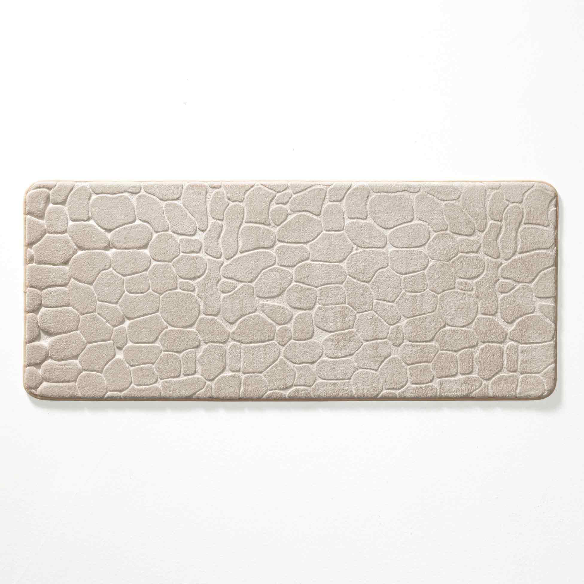 BADMATTE Geprägtes Muster 50/120 cm - Beige, Textil (50/120cm) - Douceur d´intérieur