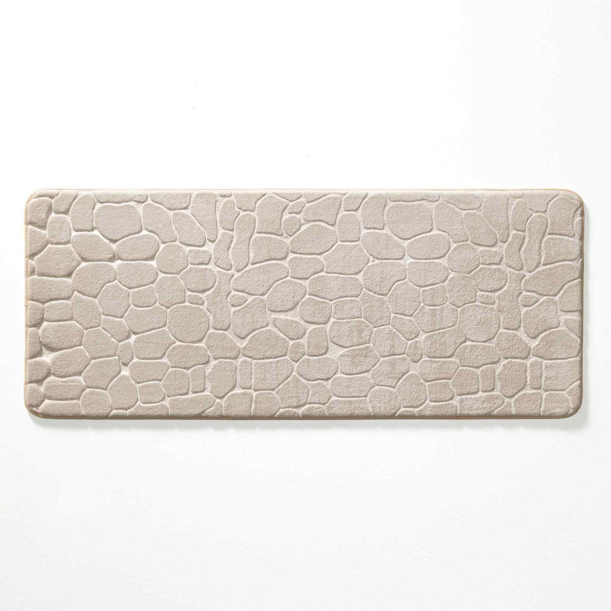 BADMATTE Geprägtes Muster 50/120 cm - Beige, Textil (50/120cm) - Douceur d´intérieur