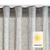 VORHANG MIT KRÄUSELBAND, lichtdurchlässig, Farbe Grau, 300X300 - Grau, Kunststoff (300/300cm) - STORESDECO
