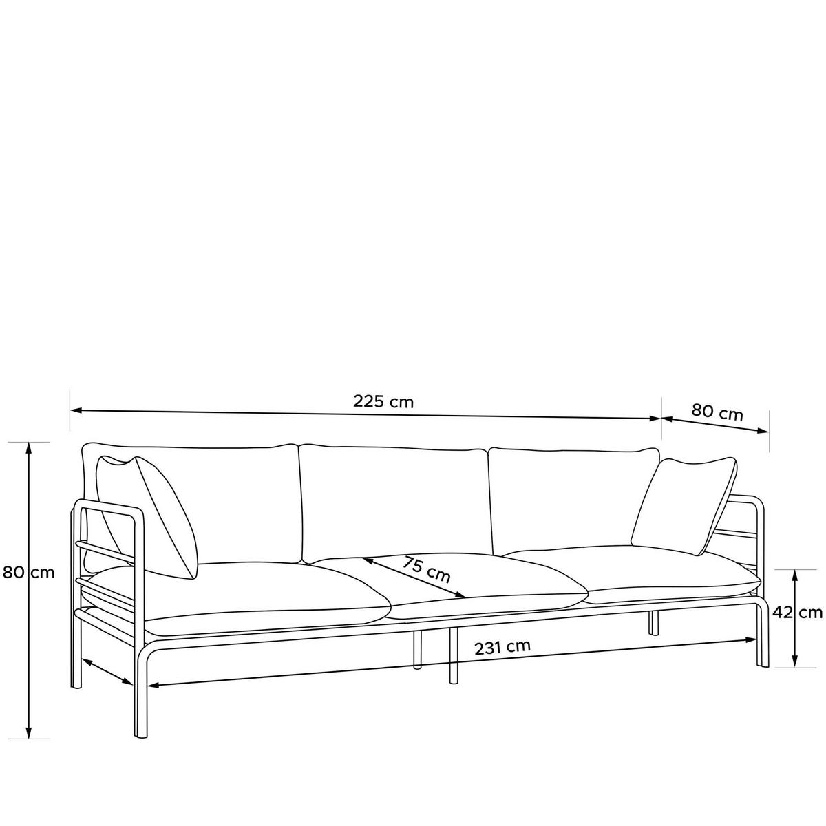 GARTENMÖBELSET RAMBE 4-tlg. 1x Tisch 2x Sessel 1x Sofa 3-Sitzer, mit Auflage, Stahlrahmen, LOFT-STIL, Weiß - Weiß/Hellgrün, Glas/Textil - KONSIMO®