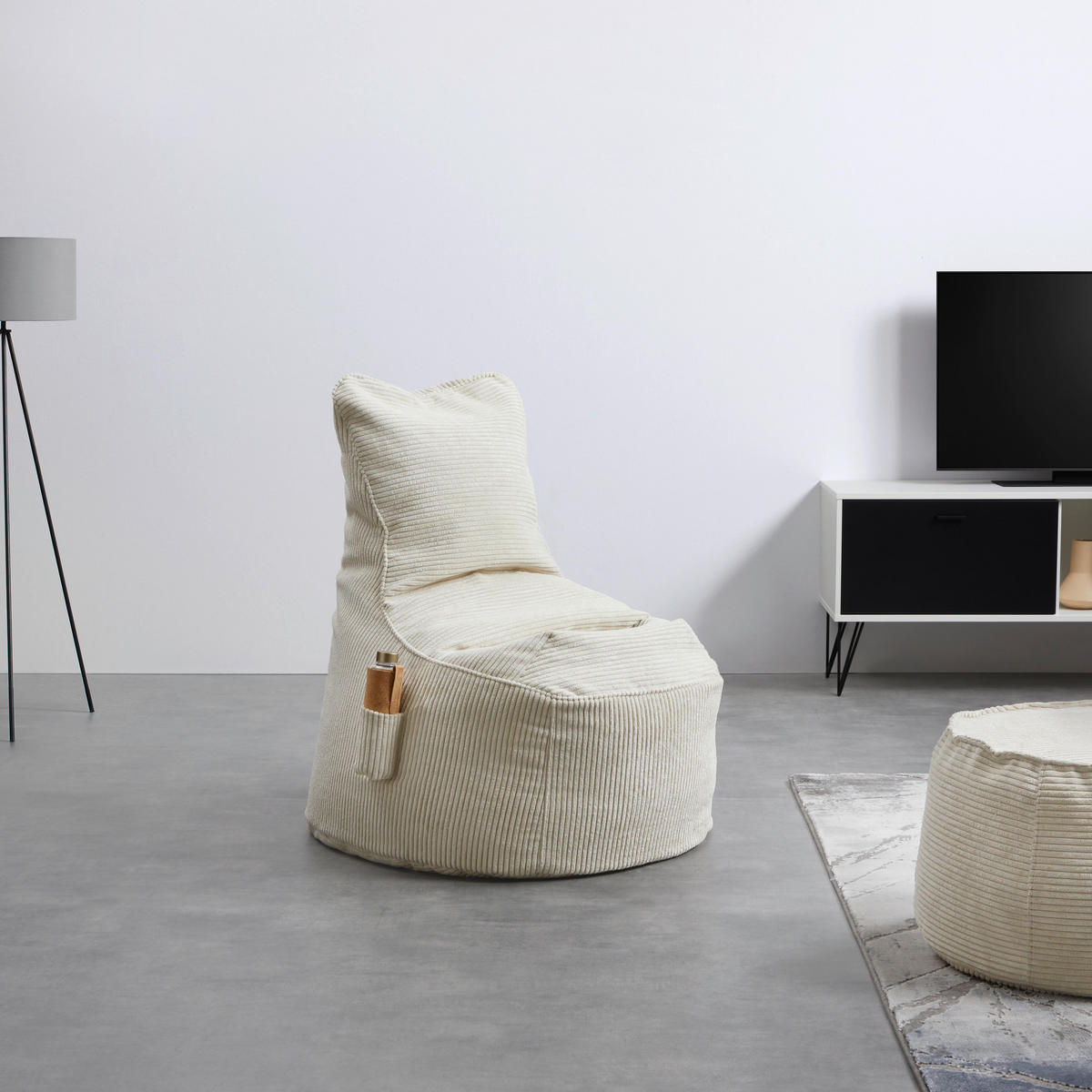SITZSACK Cortona Cord in Beige - Beige, Textil (85/100/85cm) - Mömax