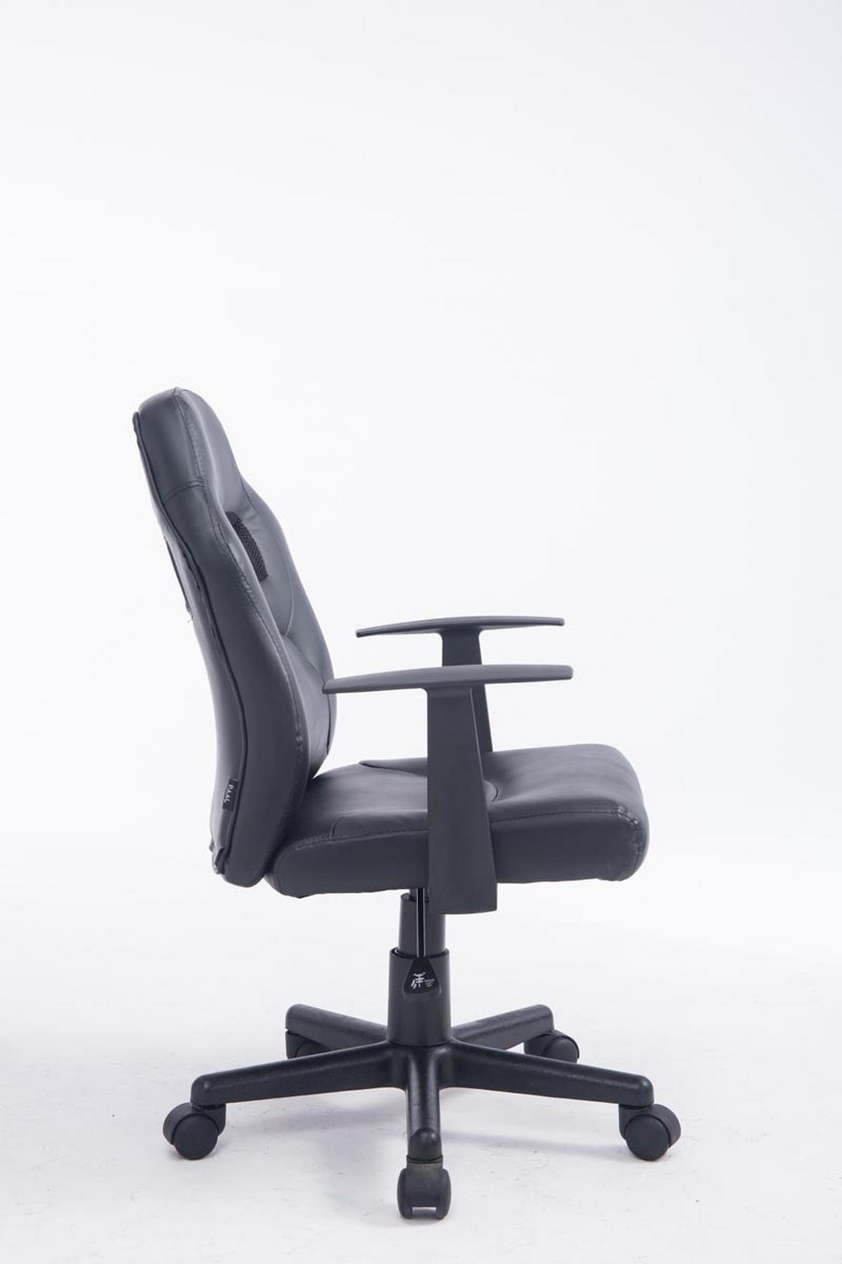 BÜROSTUHL Funny, Kunstleder Schwarz/Schwarz - Schwarz, Kunststoff/Textil (56/93/59cm) - TPFLiving