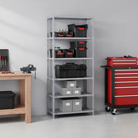 SCHRAUBREGAL PANDA TALL | HxBxT 200x100x30cm | 6 Fachböden | Fachlast 100kg | Grau - Grau, Metall (100/200/30cm) - PROREGAL
