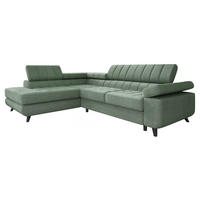 ECKSOFA Nord Premium, Seite: Links - Anthrazit/Mintgrün, Holz/Textil (264/203cm) - MIRJAN24