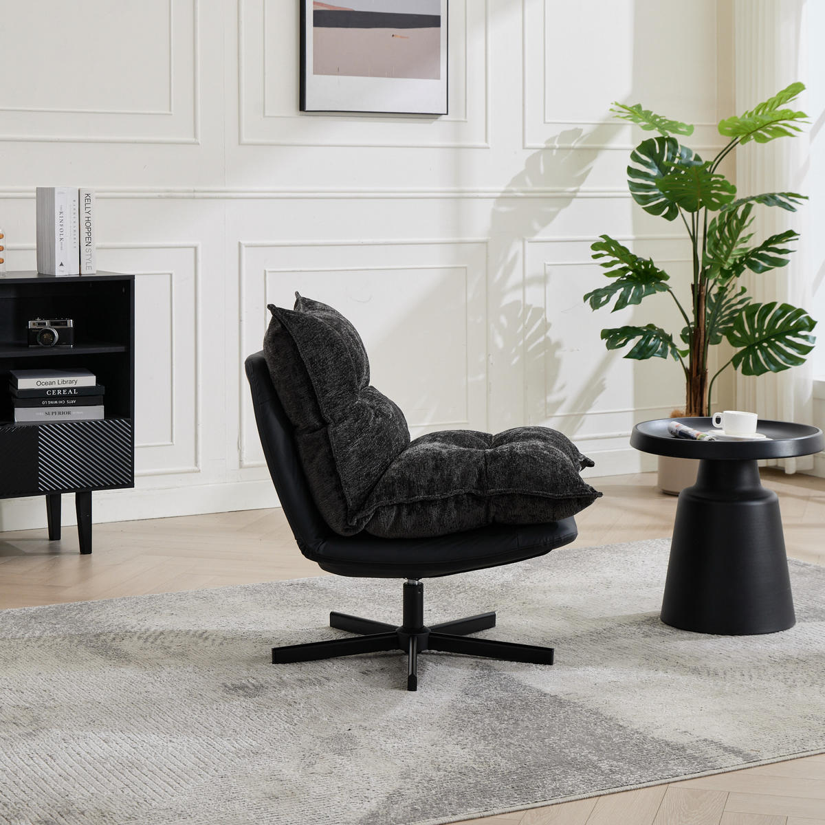 RELAXSESSEL 3-fach verstellbar, DE-42334, Dunkelgrau - Schwarz, Metall (81/79/71cm) - ComfortXL