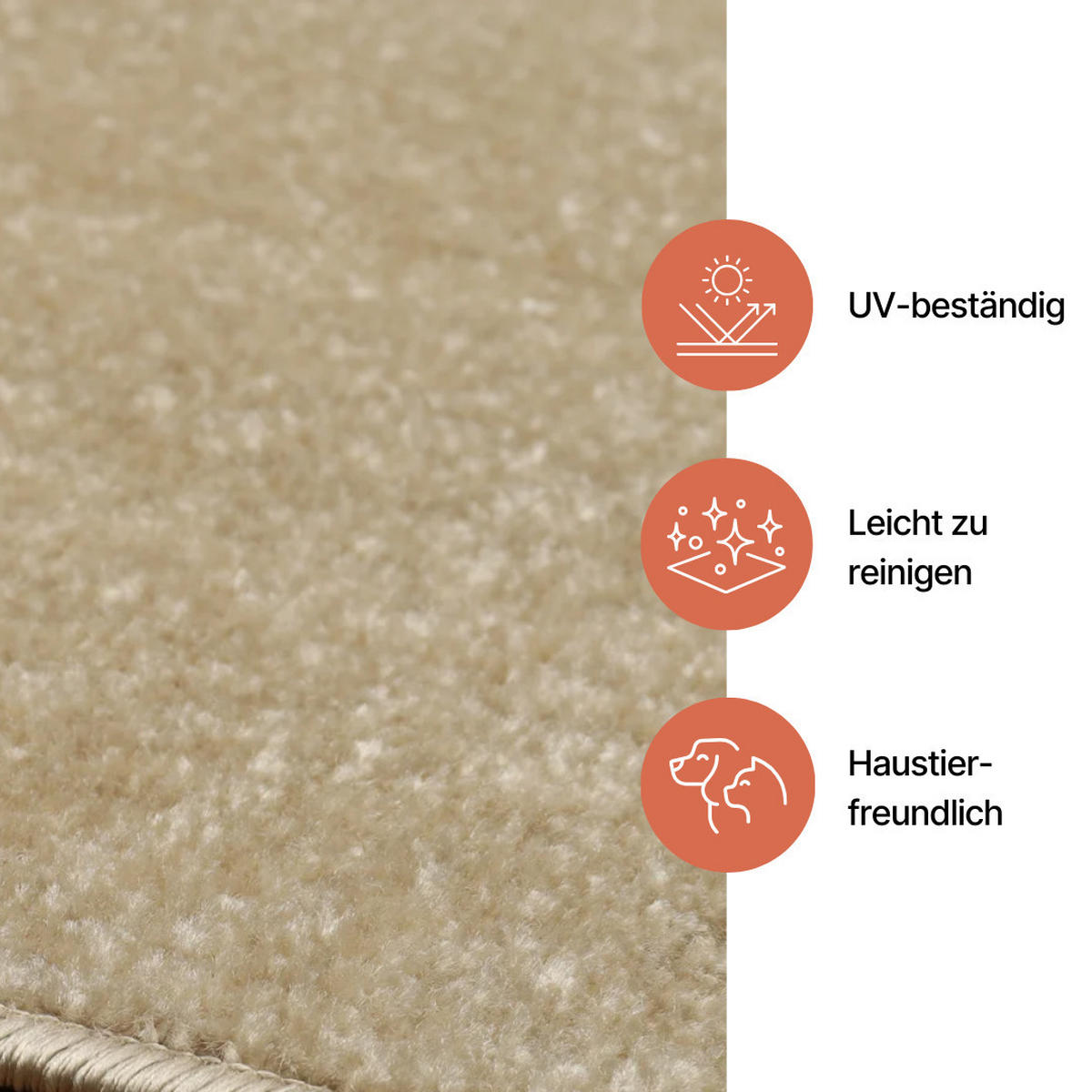 TEPPICH MONO SQUARE Gelb 200/200 cm - Gelb, Kunststoff (200/200cm) - Tapiso