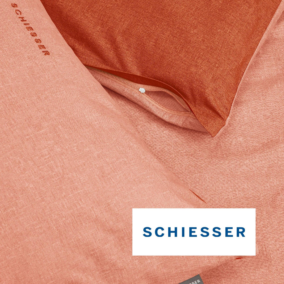 BETTWÄSCHESET Doubleface Renforcé 2-teilig 135x200 cm Terrakotta - Terracotta, Textil (135/200cm) - SCHIESSER