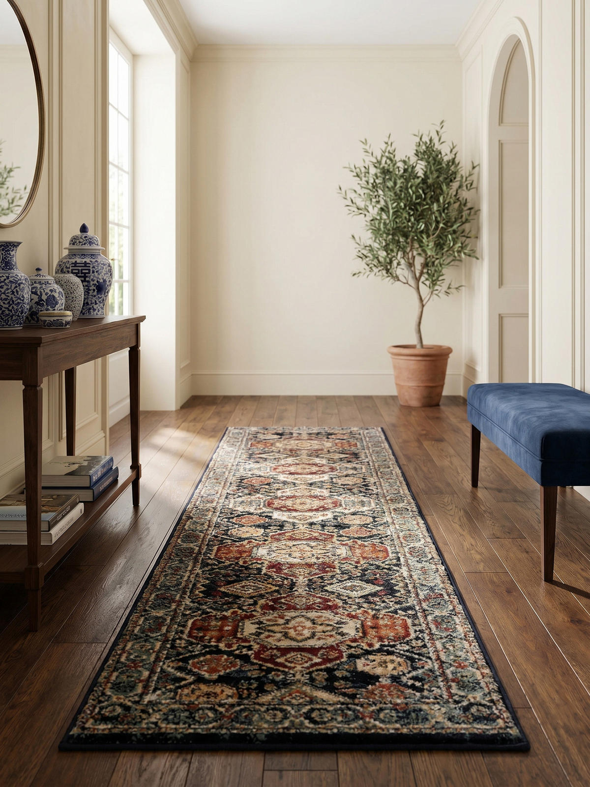 TEPPICH Hochflor GLAZERT in Blau, im Berber-Stil, 60 x 230 cm - Blau, Textil (60/230cm) - KADIMA DESIGN