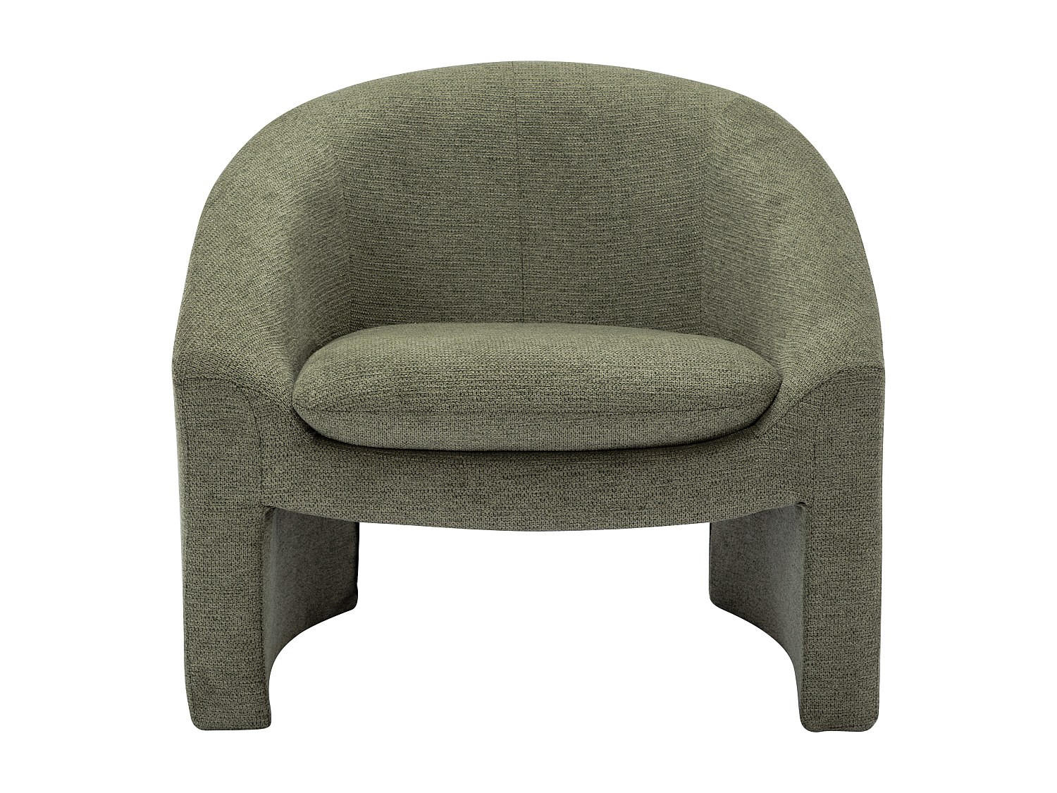 SESSEL mit gerader Rückenlehne - 1 Person - Stoff - Grün - - Grün, Textil (83/74/74cm) - Vente-Unique