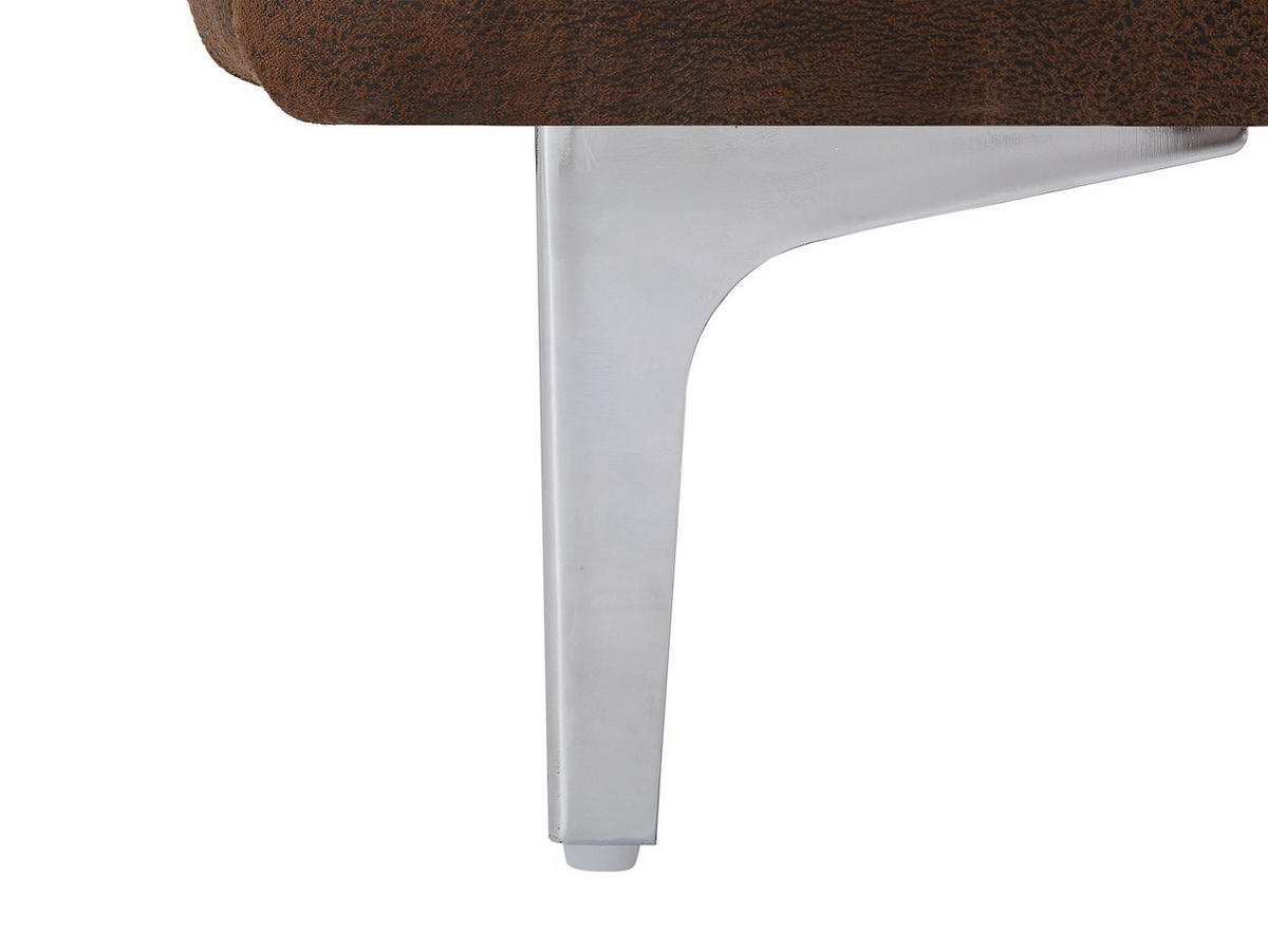 CHESTERFIELD-SOFA 2-Sitzer - Mikrofaser - Vintage-Leder-Optik - Braun - EDWINA - Braun, Textil (162/76/91cm) - Vente-Unique