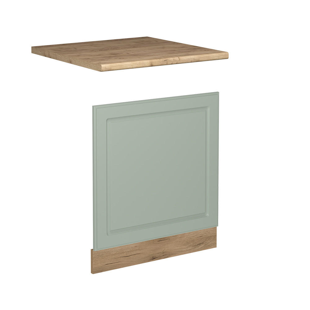 PREDNÝ PANEL R-Line, Mint vidiecky dom/Dub Goldkraft, 60 cm Goldkraft tammi työtaso - zelená/dub medový, kompozitné drevo (60/67.4/60cm) - Vicco