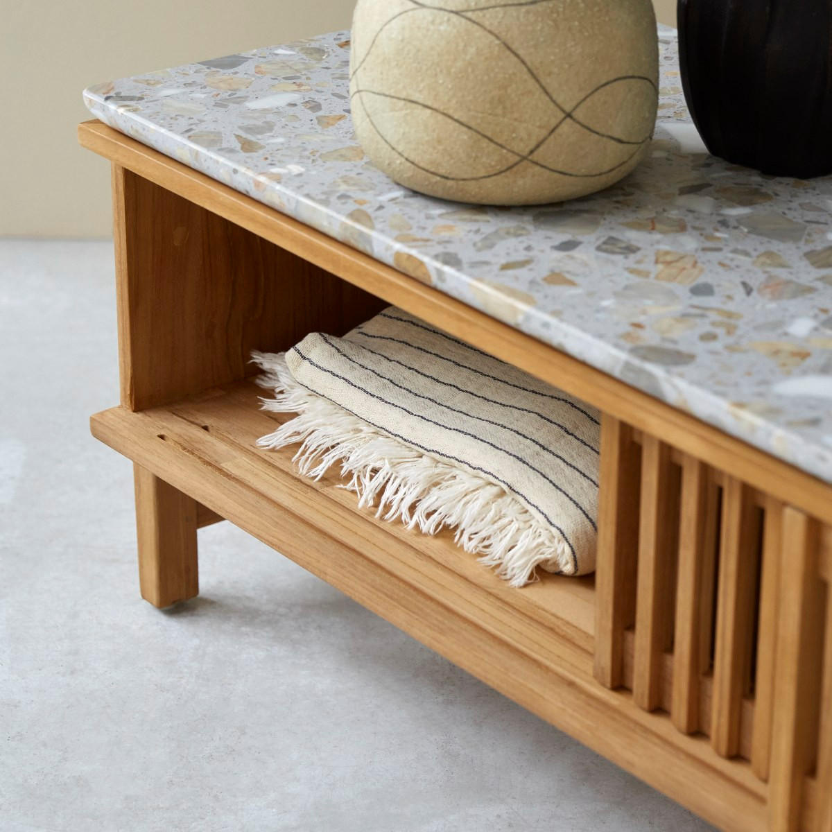 TV-SCHRANK Isaure Natur aus Teak - Naturfarben, Holz (175/45/45cm) - Tikamoon