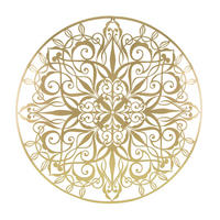 METALLKUNST - Luxus Mandala Gold - Goldfarben, Metall (80/80/80cm) - Art for the Home