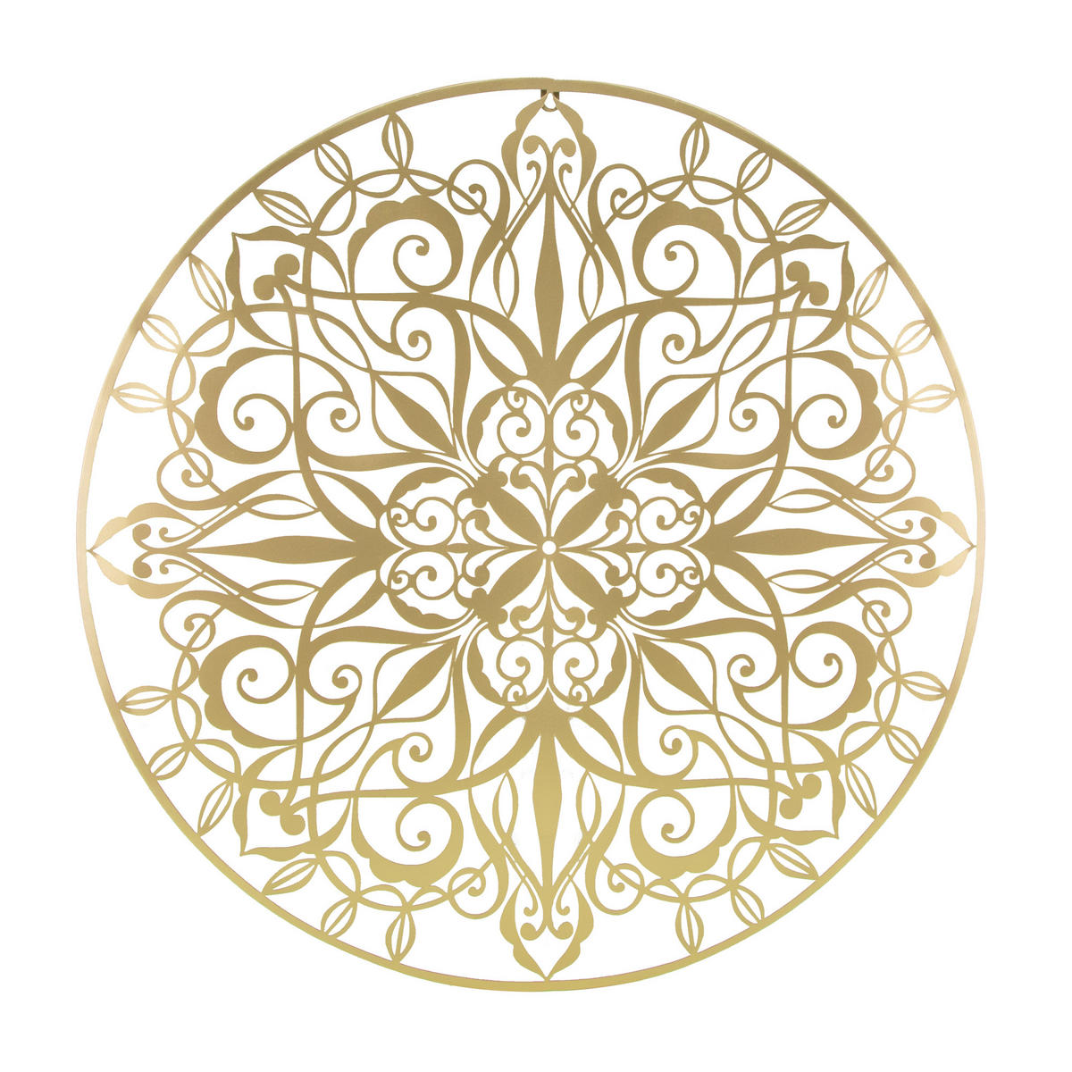METALLKUNST - Luxus Mandala Gold - Goldfarben, Metall (80/80/80cm) - Art for the Home