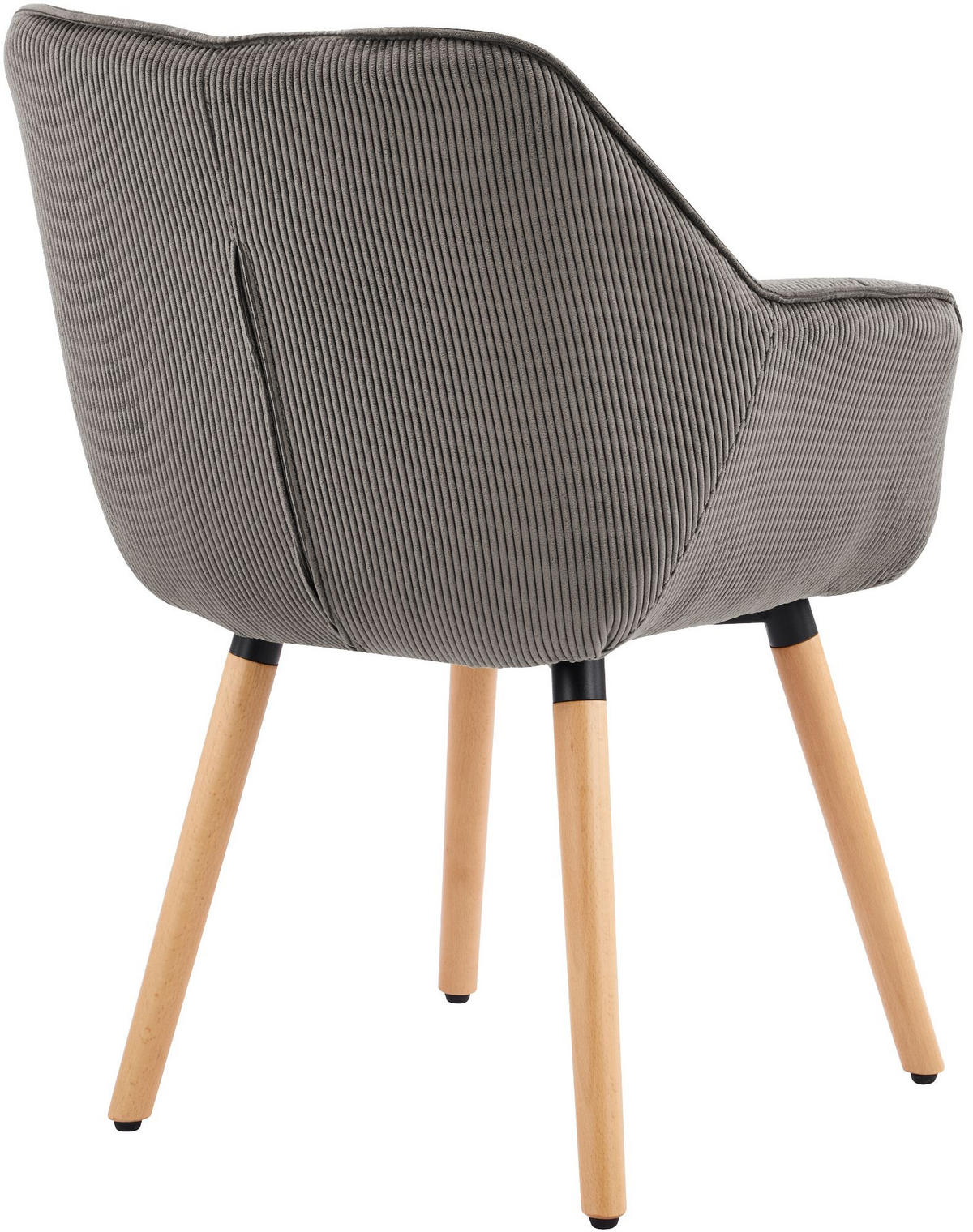ARMLEHNENSTUHL Cord Taupe - Taupe, Holz/Textil (63/82/60cm) - CLP