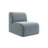 SOFAELEMENT Samt Stoff Blau - Schwarz/Hellblau, Holzwerkstoff/Kunststoff (70/75/94cm) - Makamii