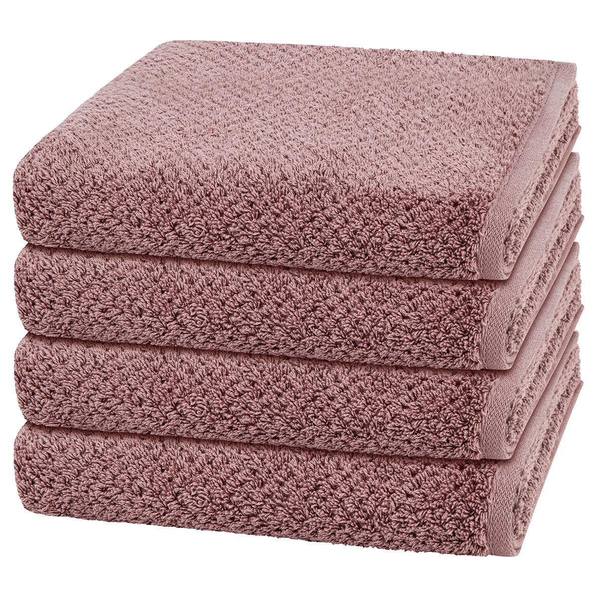 HANDTUCH Pure 4er-Set - Rot, Textil (50/100cm) - Cawö