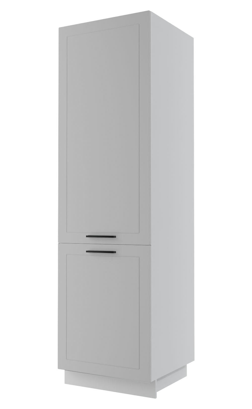 Feldmann-Wohnen Geschirrschrank Grau, Weiß 60x207x59 cm
