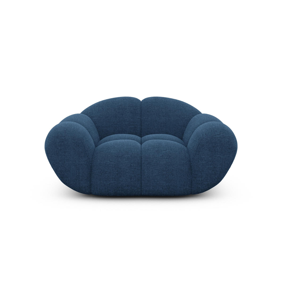 SESSEL Strukturstoff Dunkelblau - Dunkelblau, Textil (135/70/93cm) - VAROYAL