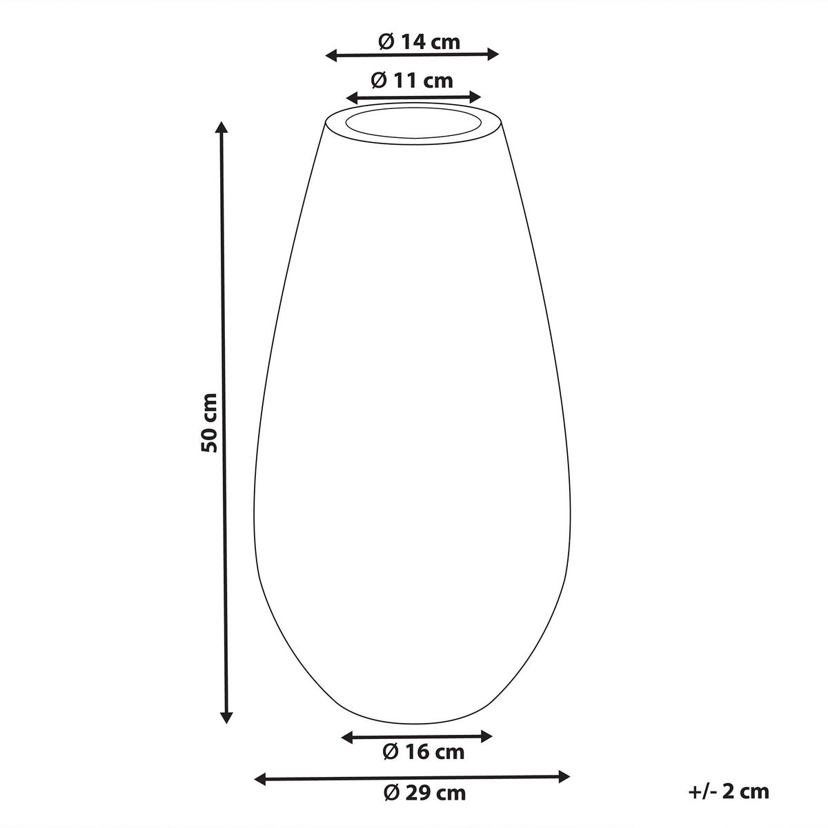 DEKOVASE Terrakotta grün Amfisa - Grün, Stein (50cm) - Beliani