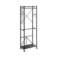 STAJALIŠTE za odjeću s kotačima i policama - boje javora, krzno (60/175/32cm) - SoBuy