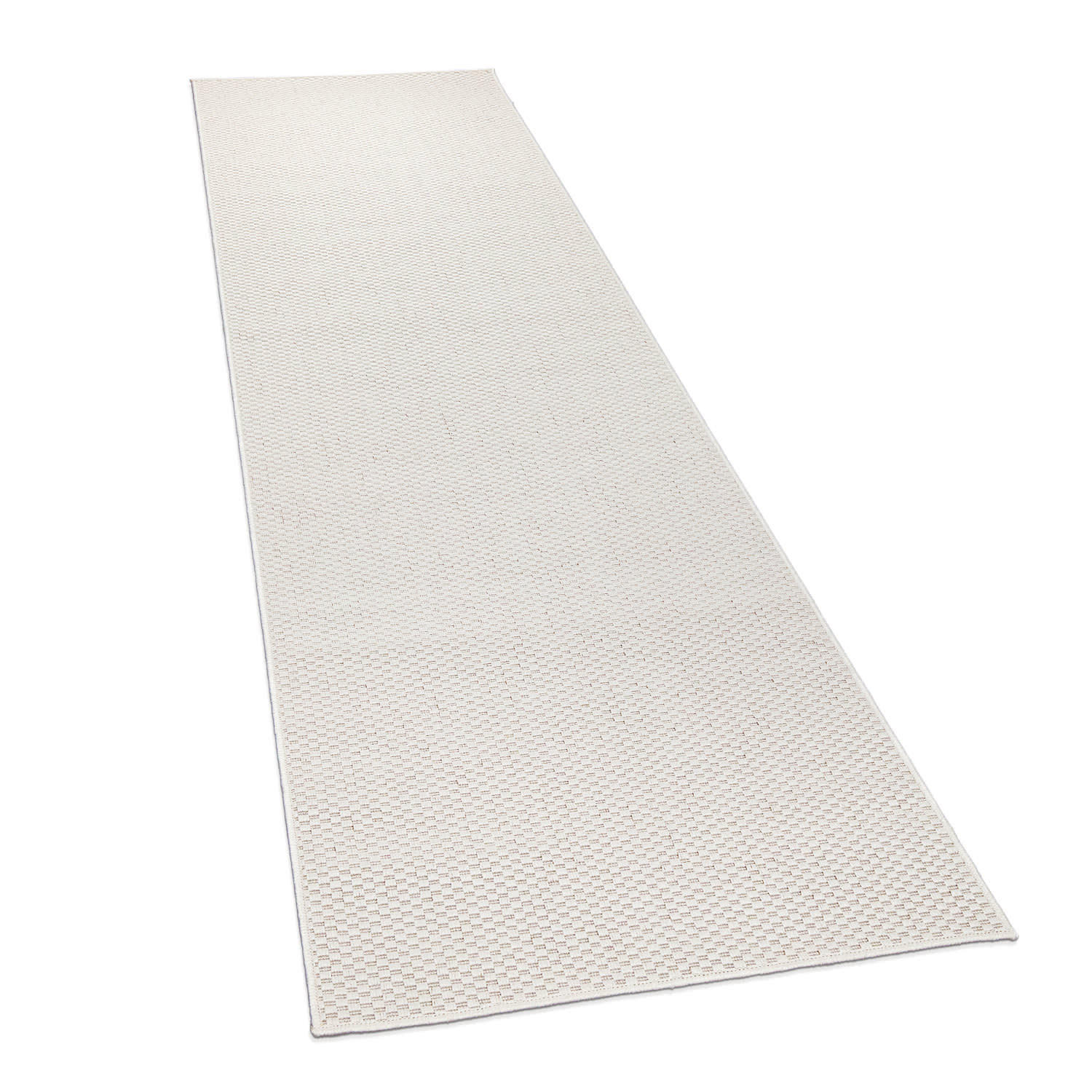 TEPPICH Kurzflor Unifarben Wohnzimmer schmutzabweisend Creme Läufer 80x250 - Beige, Textil (80/250cm) - KADIMA DESIGN