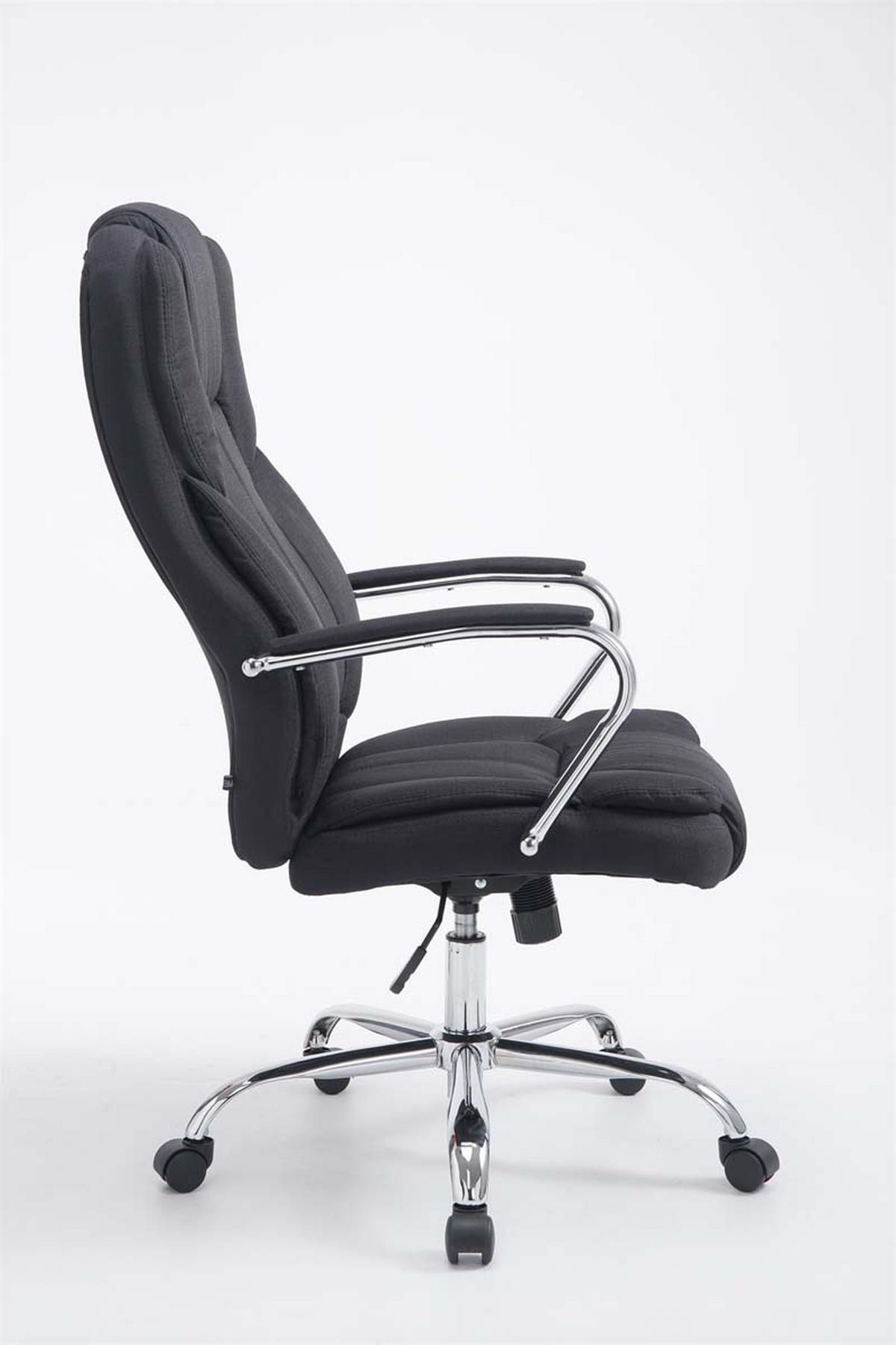 BÜROSTUHL Xavier Two, Stoffbezug Schwarz - Schwarz, Textil/Metall (62/125/70cm) - TPFLiving